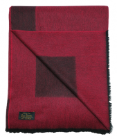 Плед Glen Saxon Border 120 A5 Black carmine 150x200